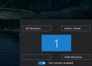 WinXCorners — активные углы для Windows